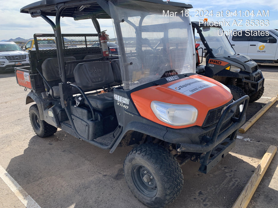 2022 Kubota RTV-X1140W-H Plastic Canopy, Windshield Acrylic Clear, LED Strobe Light, Wire Harness Kit, Back up Alarm