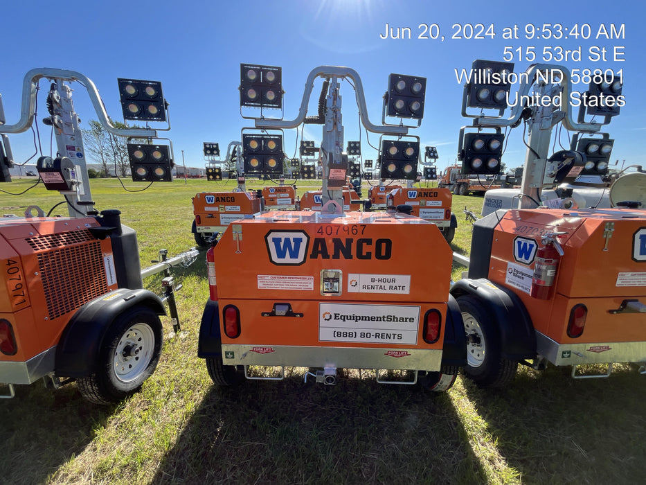 2024 Wanco WLTT-4MM4K Diesel, Deep Sea Controller, Shore Power Plug, Auto Start, (4) 350W LED Floodlights, 4kW Generator, 60 Gal Fuel Tank, 2" Ball, T3
