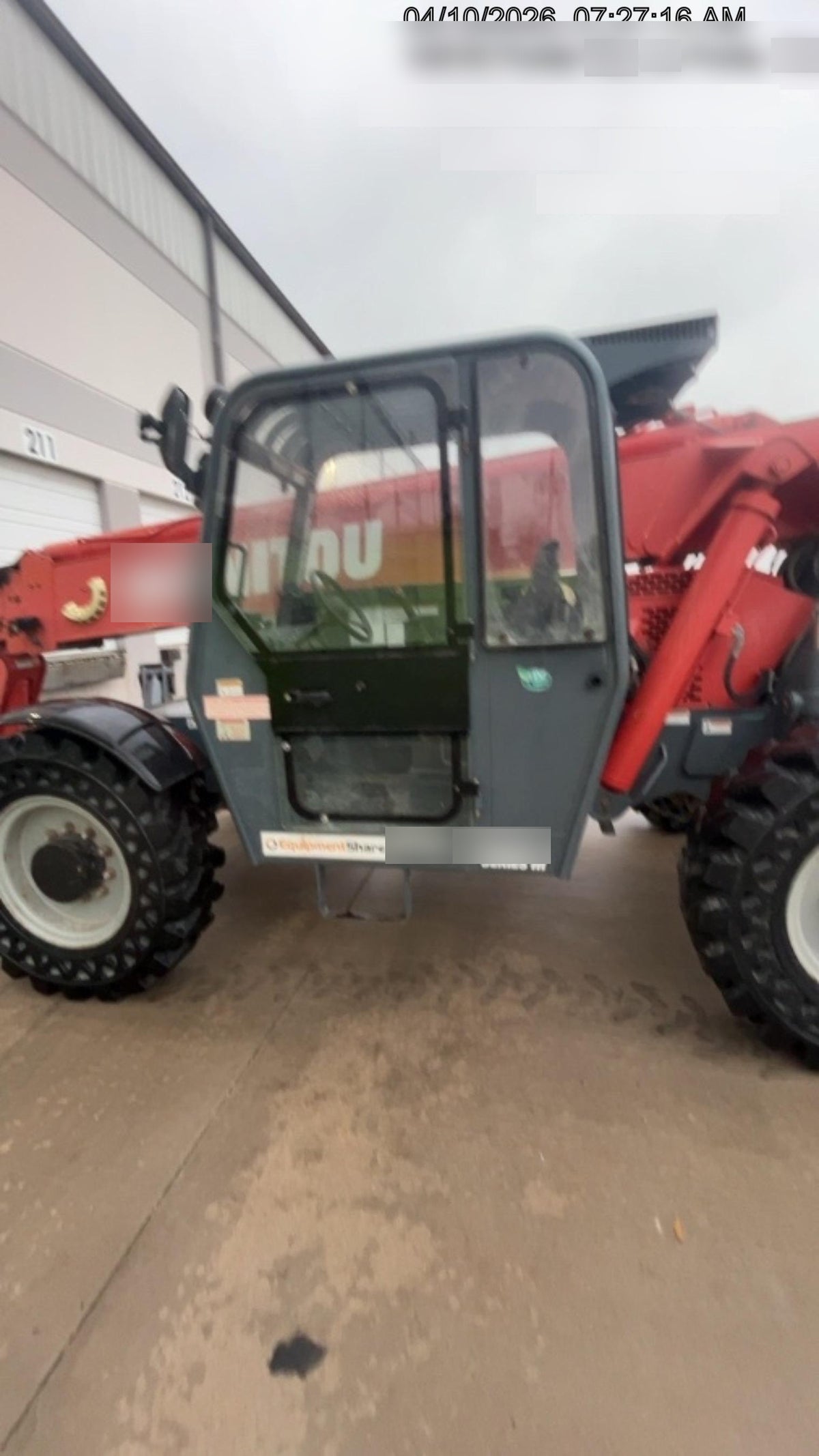 2018 Manitou MTA10055 Manitou MTA 10055 w/Cab/Heat/AC, Work Lights/Strobe, Aux Hyd, Solid Tires, Lift Hook, 66" Carriage, 60" Forks