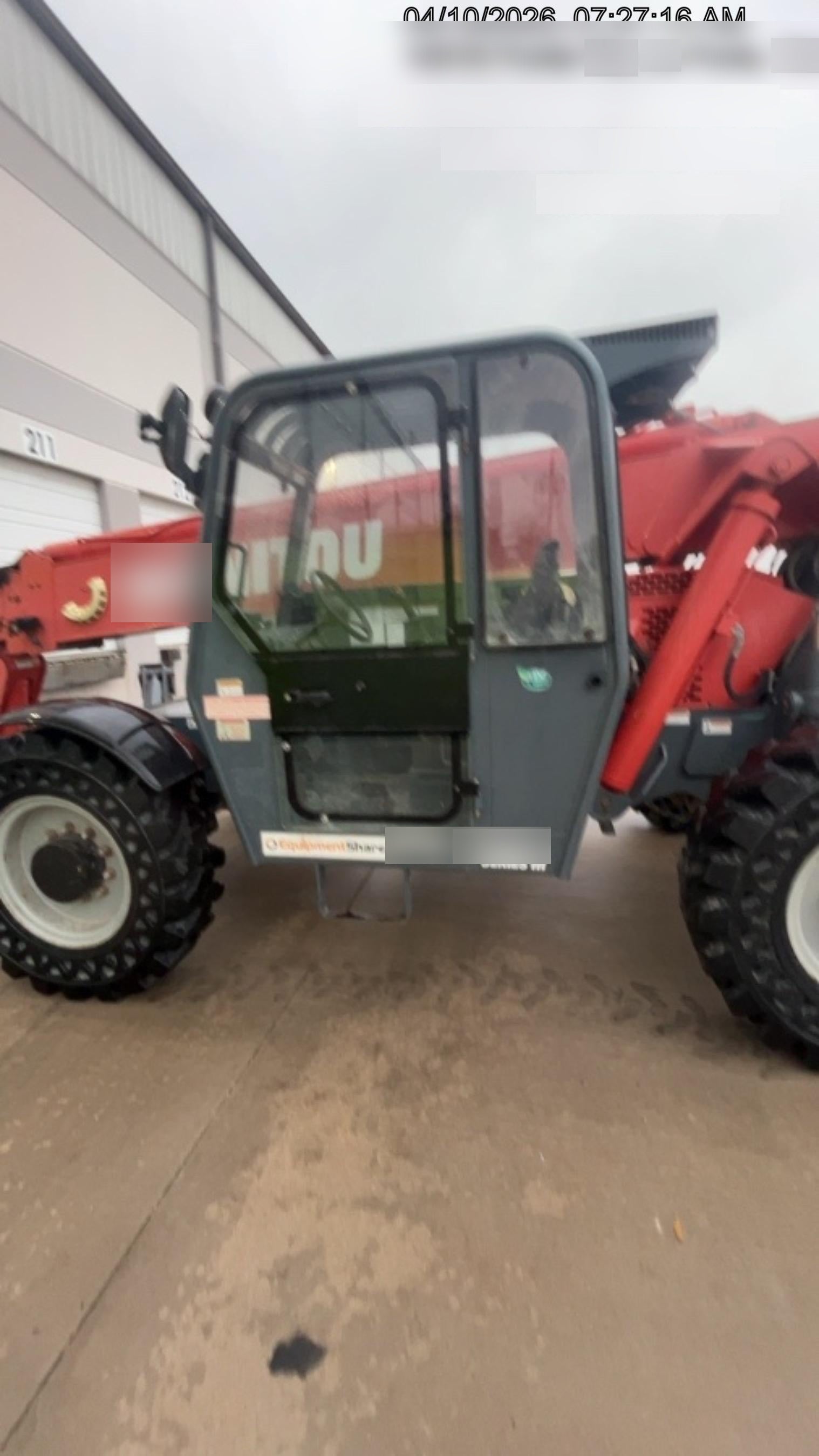 2018 Manitou MTA10055 Manitou MTA 10055 w/Cab/Heat/AC, Work Lights/Strobe, Aux Hyd, Solid Tires, Lift Hook, 66" Carriage, 60" Forks