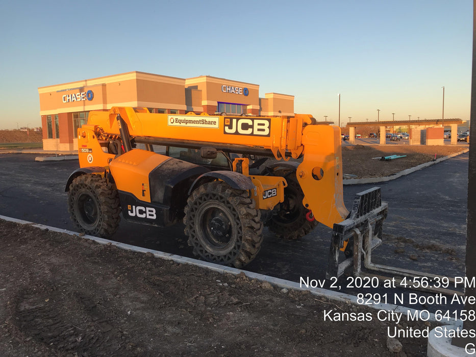 2020 JCB 509-42 Canopy, Solid Tires, Work Lights, Beacon, Aux Hydraulics, Back up Alarm, Lifting Eye, ES Decals
