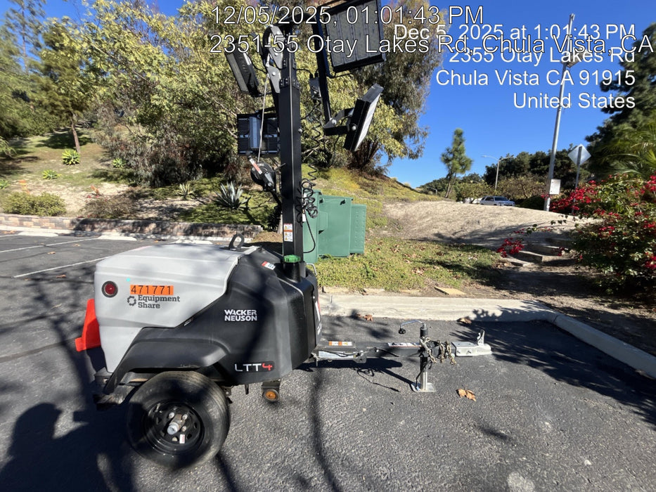 2024 Wacker Neuson LTT4 Diesel, Kohler KDW702, Deep Sea Controller, Auto Start, LED 320W, Bypass Outlet, T3