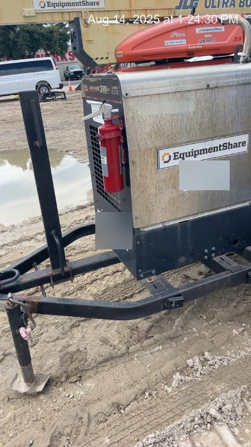 2019 Lincoln Electric Vantage 322 Welder Ready-Pak 3, Two wheel trailer, Fender and Light kit, Cable Rack