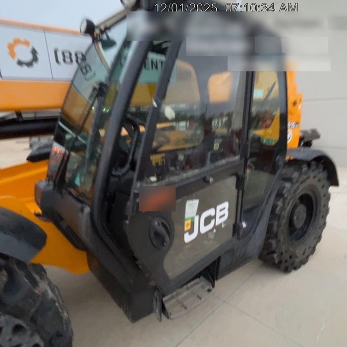 2020 JCB 510-56 Cab/Heat/Air, 74 HP, Solid Tires, STD Worklight, Beacon, Aux Hydraulics, Lifting Eye, Back up Alarm w/66" Carriage/60" Forks