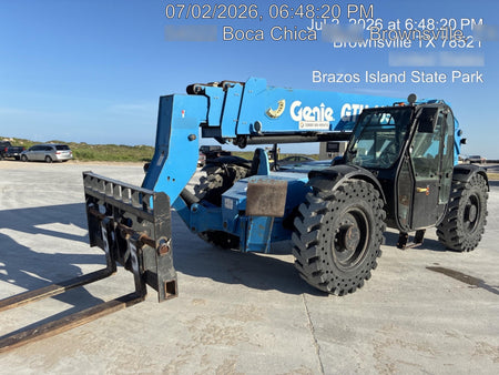 2018 Genie GTH-1056 Genie GTH-1056 w/CAB, Solid Tires, Work Lights, 60" carriage/forks, cab mesh, beacon