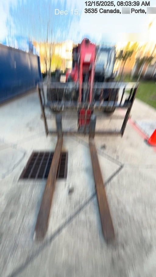 2019 Manitou MTA10055 Cab/Heat/Air, 120 HP, Solid Tires, Work Lights, Lift Hook, Auxiliary Hydraulics 66" Carriage and 60" Forks