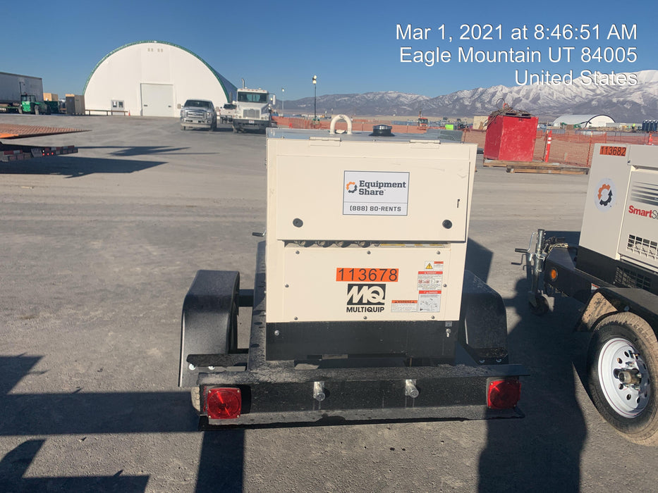 2020 Multiquip DLW400ESA4 400 amp Welder, 14kW, 120/240V, T4F Kubota, Trailer
