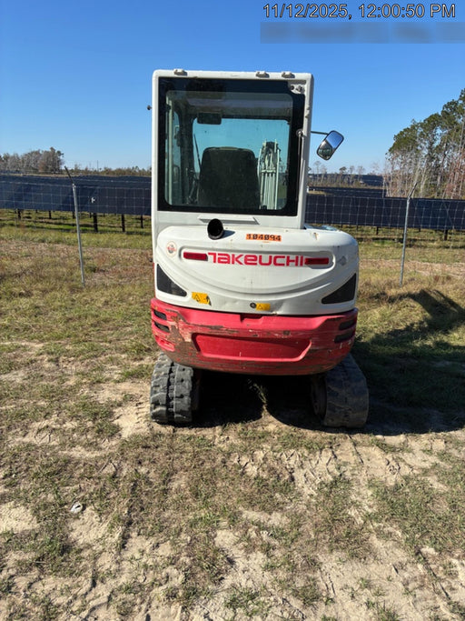 2020 Takeuchi TB235-2CR Cab/Heat/Air, Rubber Tracks, Manual TAG QC