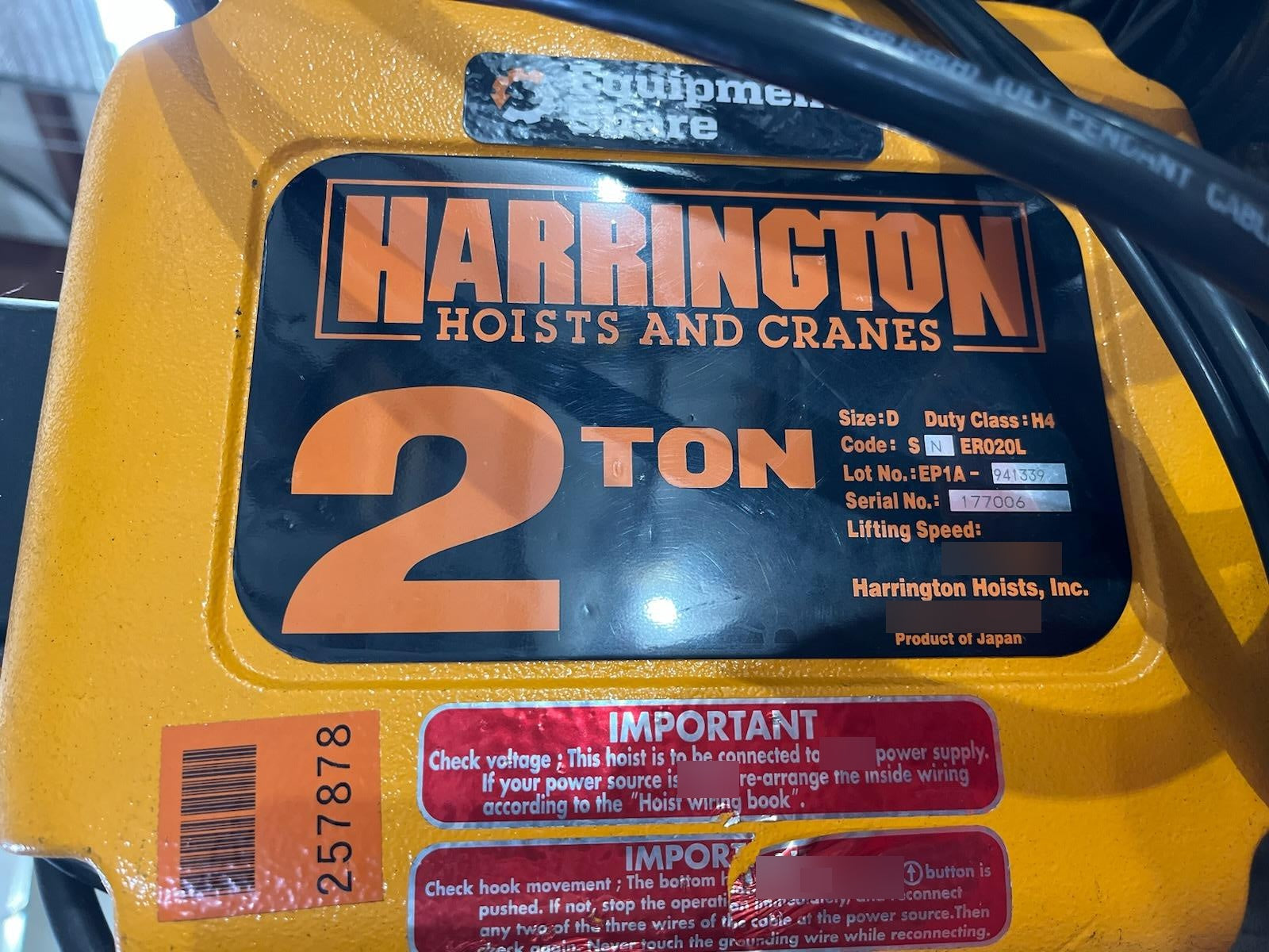 2022 HARRINGTON SNER020L