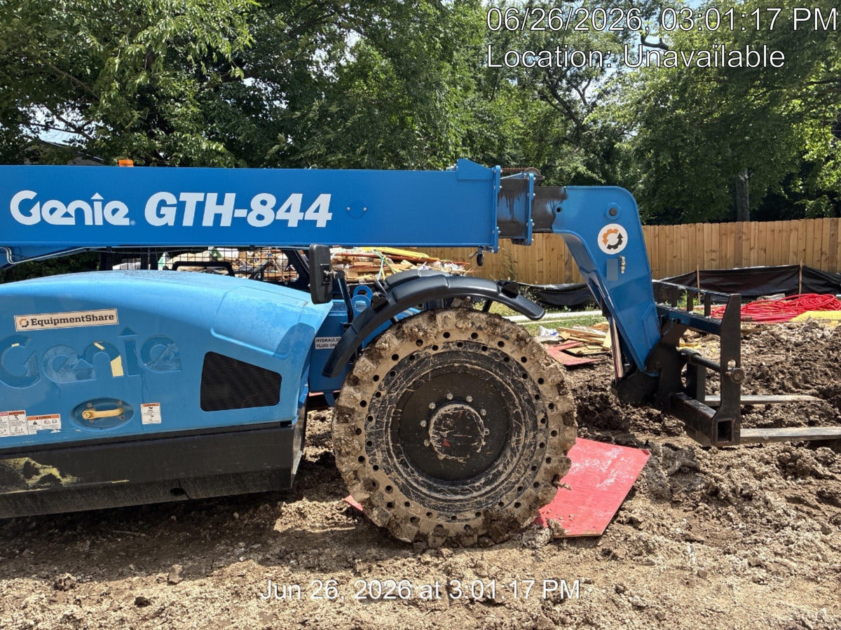 2018 Genie GTH-844 Genie GTH-844 w/ROPS, Work Lights, Solid Tires, RH Cab Mesh, Beacon, 60" Carriage and Forks