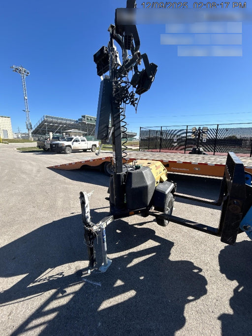 2022 Allmand NLV3GR (4) LED Light Fixture 350W, 23' Vertical Mast, 3kW Prime, Towable, Deep Sea L401, Leveling Jacks, Yanmar T4F 5.8hp