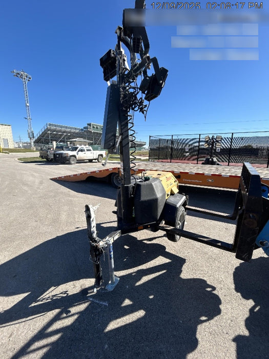 2022 Allmand NLV3GR (4) LED Light Fixture 350W, 23' Vertical Mast, 3kW Prime, Towable, Deep Sea L401, Leveling Jacks, Yanmar T4F 5.8hp