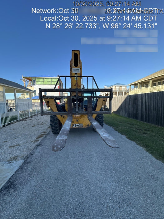2018 JCB 510-56 JCB 510-56 Telehandler 74 HP w/CAB/HVAC, Beacon, Worklights, Aux Hydraulics, Solid Tires, 60" Carriage/Forks