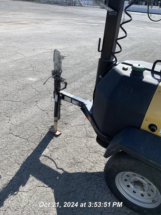 2022 Allmand NLV3GR (4) LED Light Fixture 350W, 23' Vertical Mast, 3kW Prime, Towable, Deep Sea L401, Leveling Jacks, Yanmar T4F 5.8hp