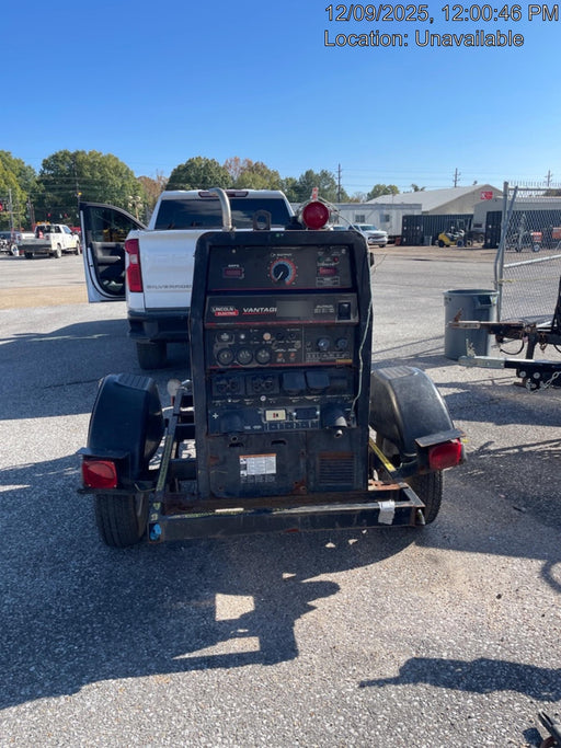 2019 Lincoln Electric Vantage 322 Ready-Pak 3, Two Wheel Trailer, Fender and Light Kit, Cable Rack