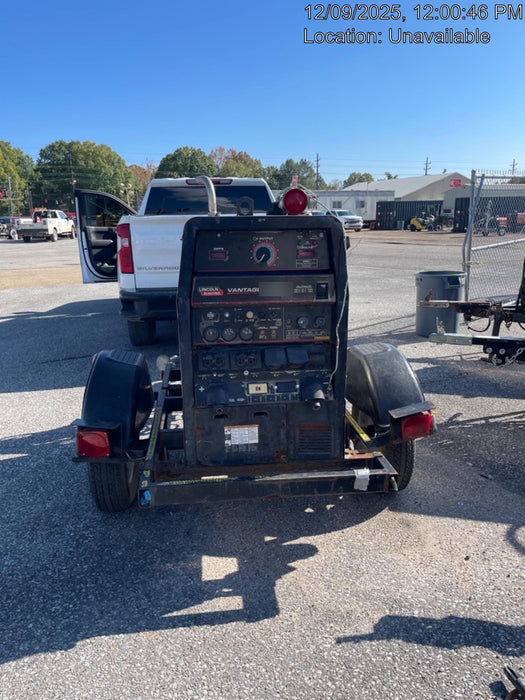 2019 Lincoln Electric Vantage 322 Ready-Pak 3, Two Wheel Trailer, Fender and Light Kit, Cable Rack