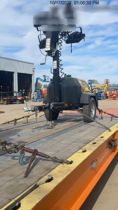 2022 Allmand NLV3GR (4) LED Light Fixture 350W, 23' Vertical Mast, 3kW Prime, Towable, Deep Sea L401, Leveling Jacks, Yanmar T4F 5.8hp