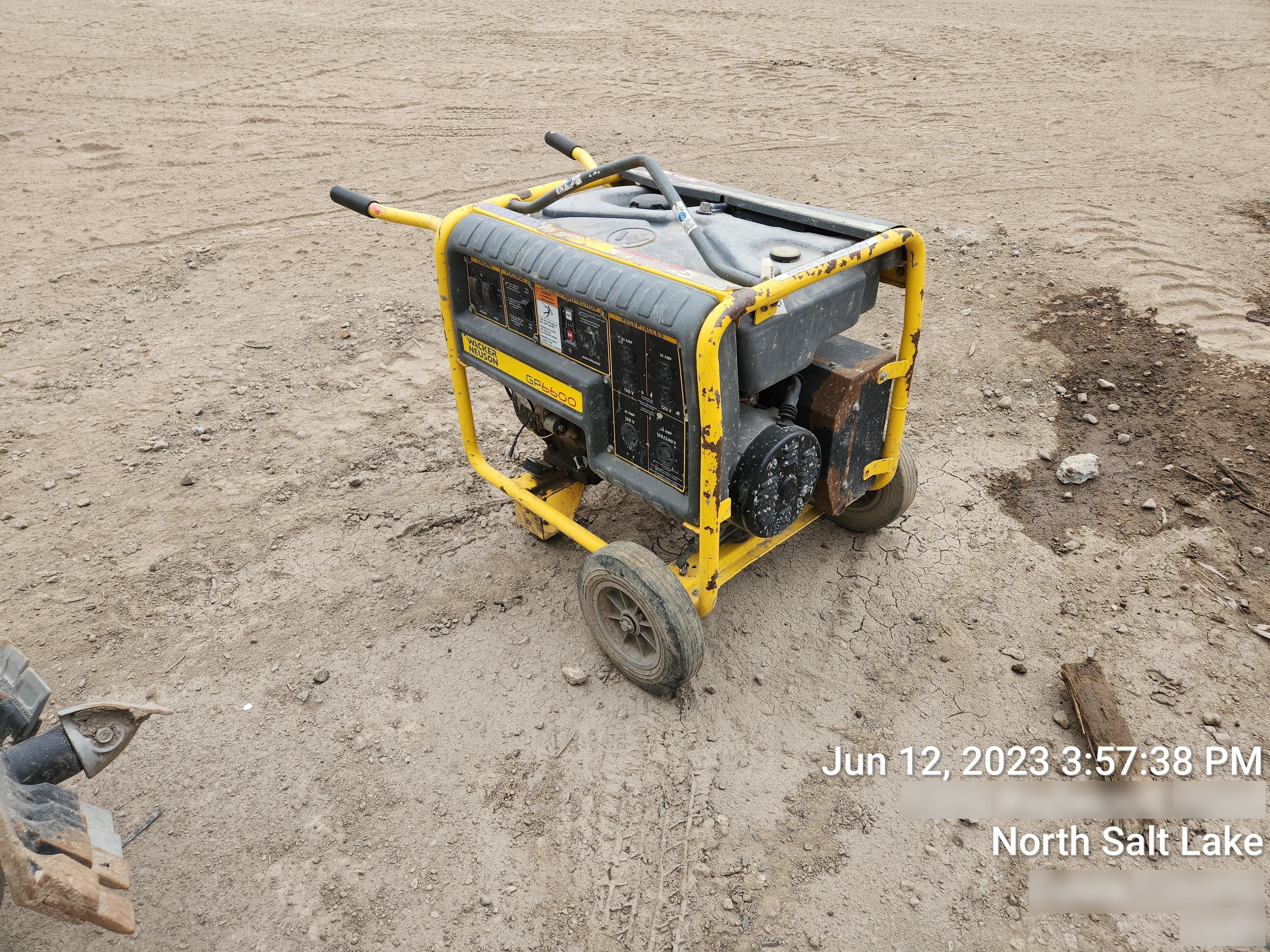 2018 Wacker Neuson GP6600A Wacker Neuson GP6600A Generator w/Wheel Kit