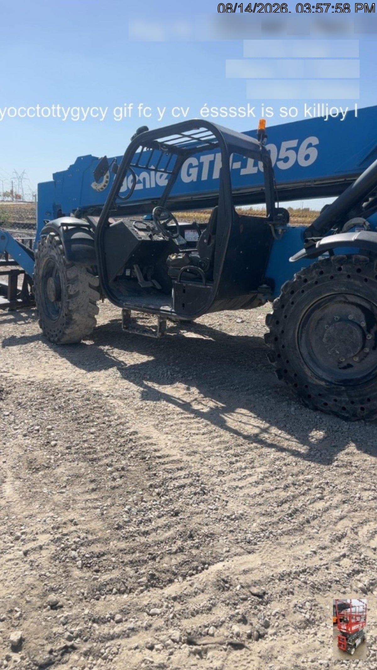 2017 Genie GTH-1056 Open Cab/Solid Tires