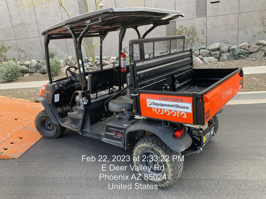 2022 Kubota RTV-X1140W-H Plastic Canopy, Windshield Acrylic Clear, LED Strobe Light, Wire Harness Kit, Back up Alarm