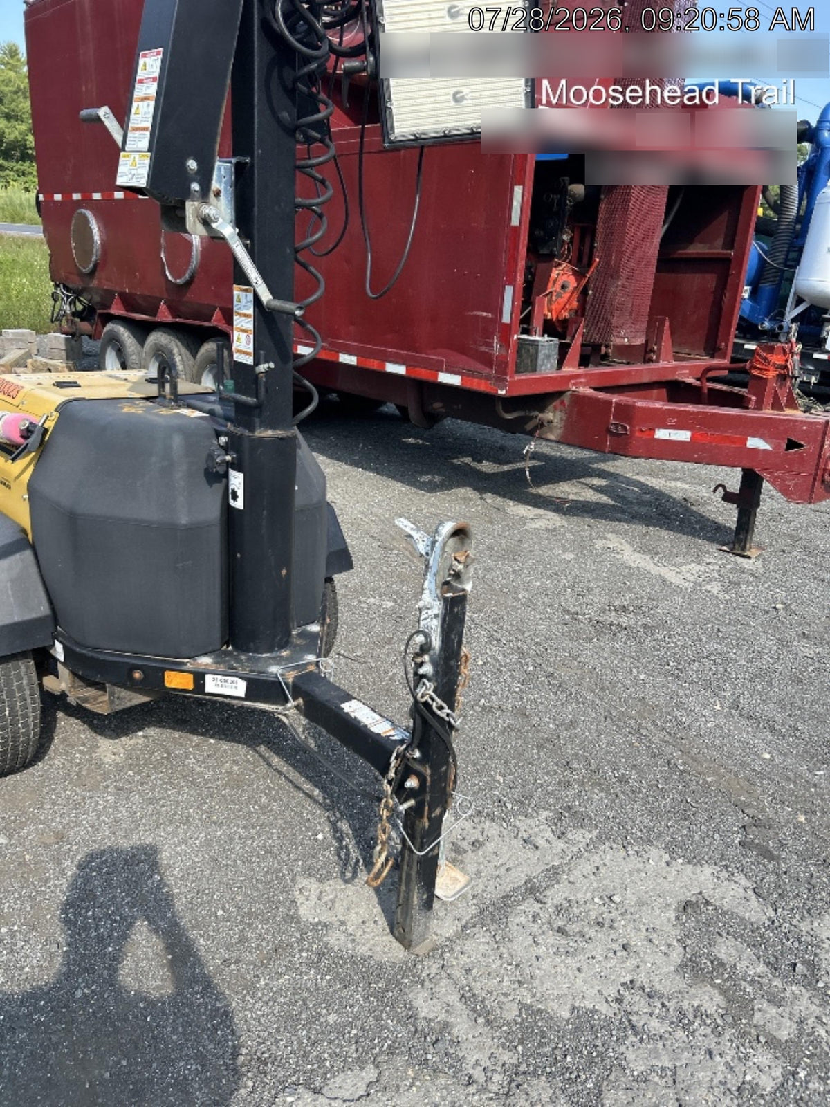 2021 Allmand NLV3GR (4) LED Light Fixture 350W, 23' Vertical Mast, 3kW Prime, Towable, Deep Sea L401, Leveling Jacks, Yanmar T4F 5.8hp