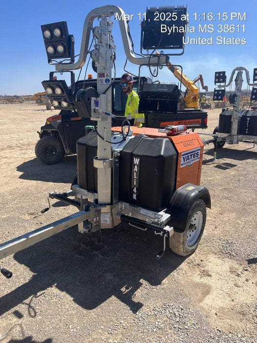 2024 Wanco WLTT-4MM4K Diesel, Mitsubishi L2E, 9.0HP @1800 rpm, Deep Sea Controller, Shore Power Plug, Auto Start, (4) 350W LED Floodlights, 4kW Generator, 60 Gal Fuel Tank, 2" Ball, T3