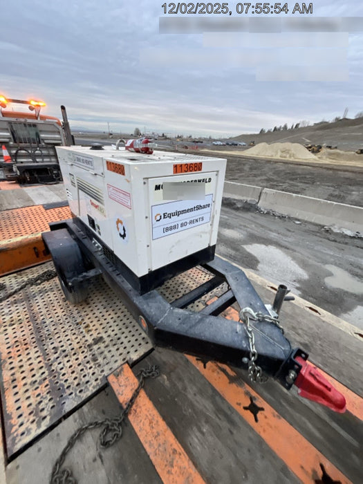 2020 Multiquip DLW400ESA4 400 amp Welder, 14kW, 120/240V, T4F Kubota, Trailer