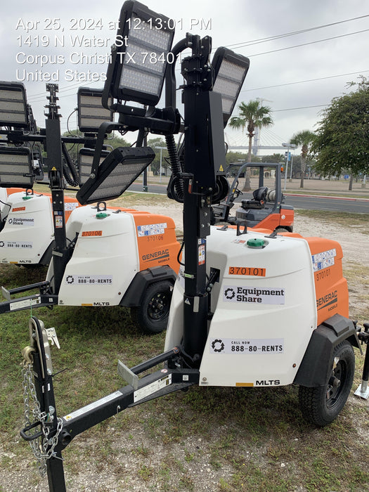 2023 Generac MLT2 Diesel, Flex Switch 120V Input, Powerzone Controller, 
(4) 320W LED Lights, 4kW Generator, 39.9 Gal Fuel Tank, 2" Ball, T3