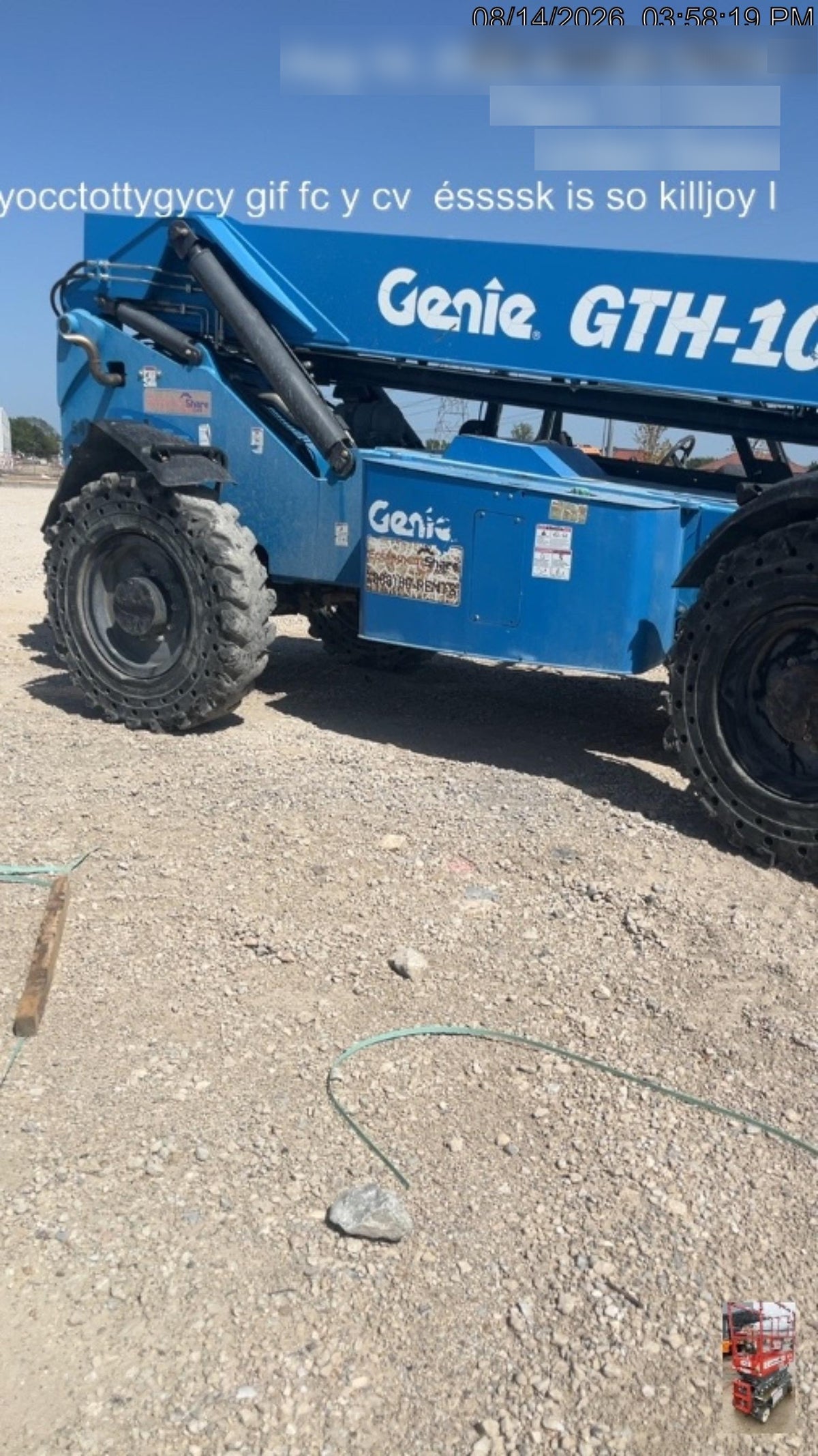 2017 Genie GTH-1056 Open Cab/Solid Tires