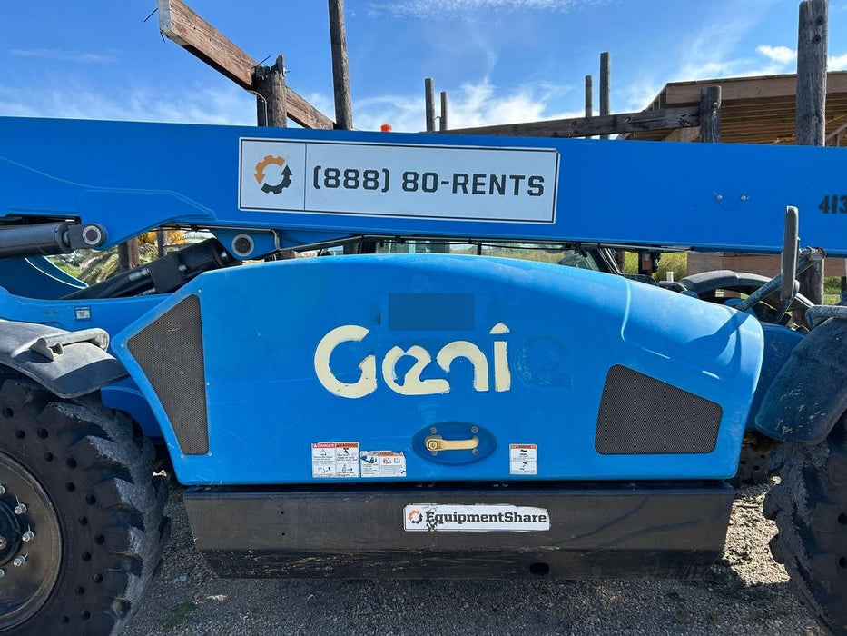 2019 Genie GTH-844 Cab/Heat/AC, Solid RT Tires, LED Work Lights, Beacon 60" QA Carriage, 48" Forks