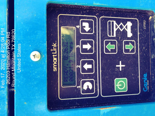 2019 Genie GS-2632 Folding rails with half height swing gate