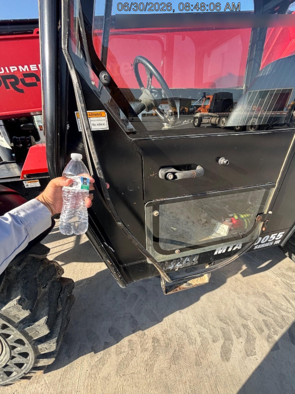2019 Manitou MTA10055 Cab/Heat/Air, 120 HP, Solid Tires, Work Lights, Lift Hook, Auxiliary Hydraulics w/66" Carriage and 60" Forks