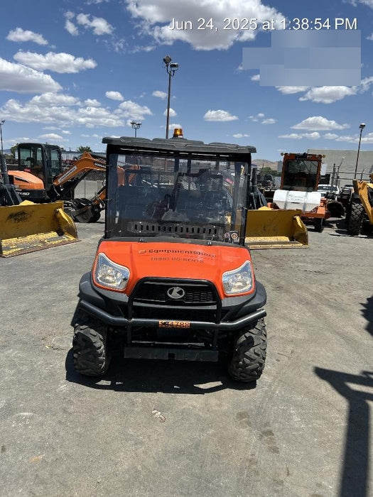 Kubota RTV-X1140W-H 4WD utility cart -LED strobe -Windshield tempered glass -Plastic canopy -Wire harness kit -Backup alarm