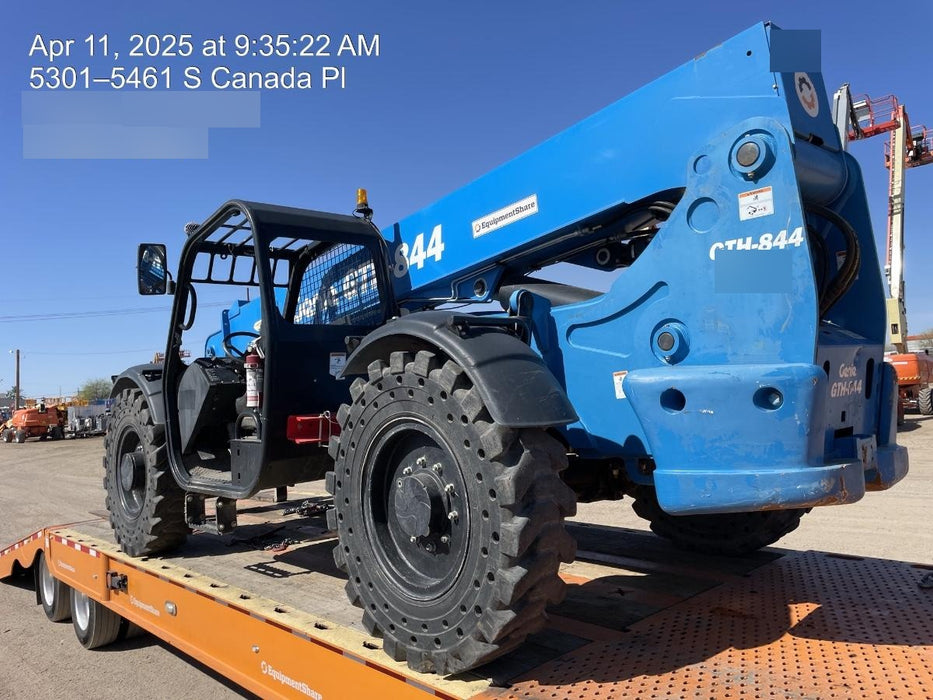 2018 Genie GTH-844 Genie GTH-844 w/Open ROPS, Solid Tires, beacon/work lights, 60" carriage/forks
