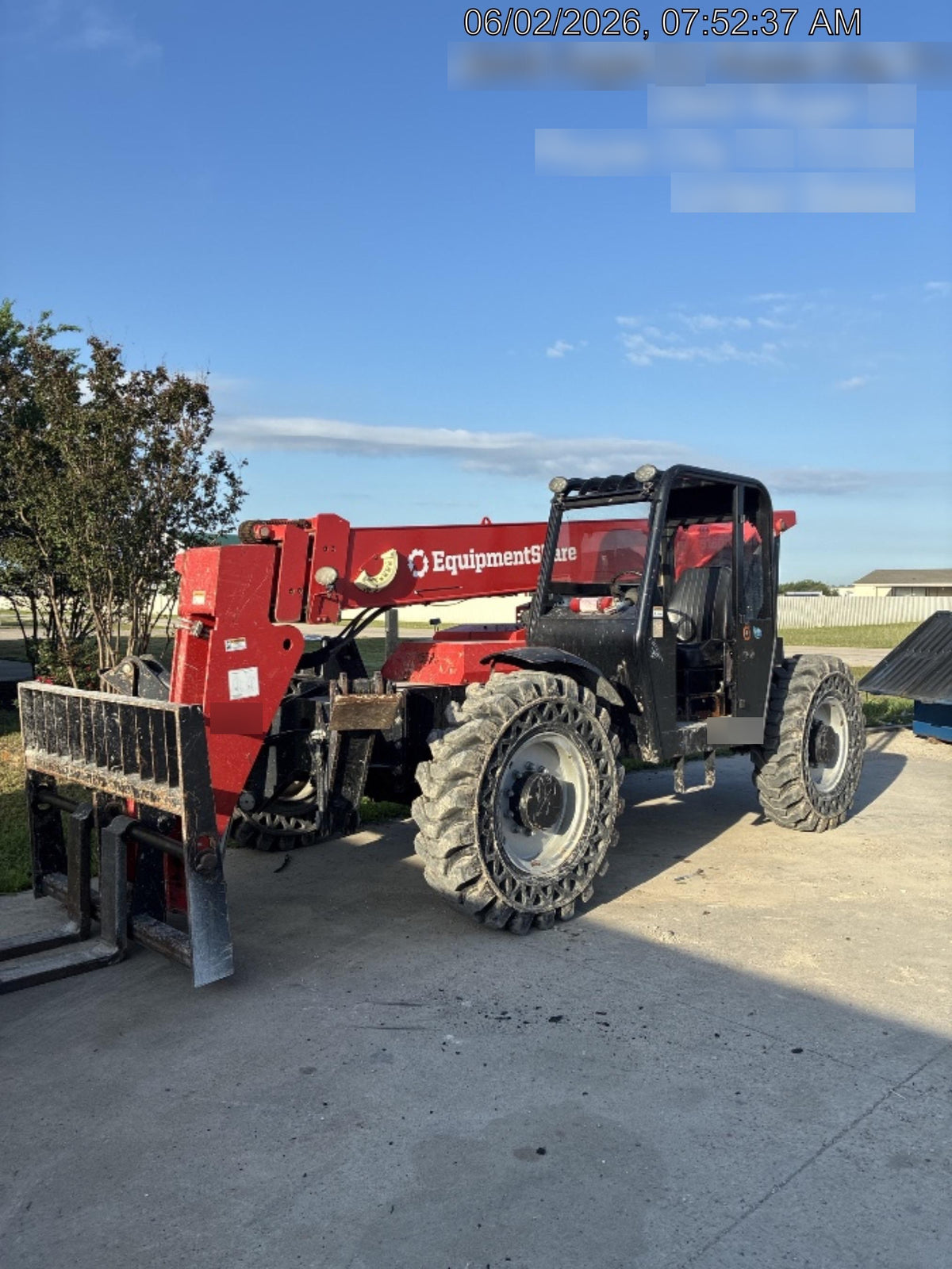 2019 Manitou 12042 Canopy, 120 HP , Solid Tires, Work Lights, Lift Hook, Auxiliary Hydraulics 66" Carriage and 60" Forks