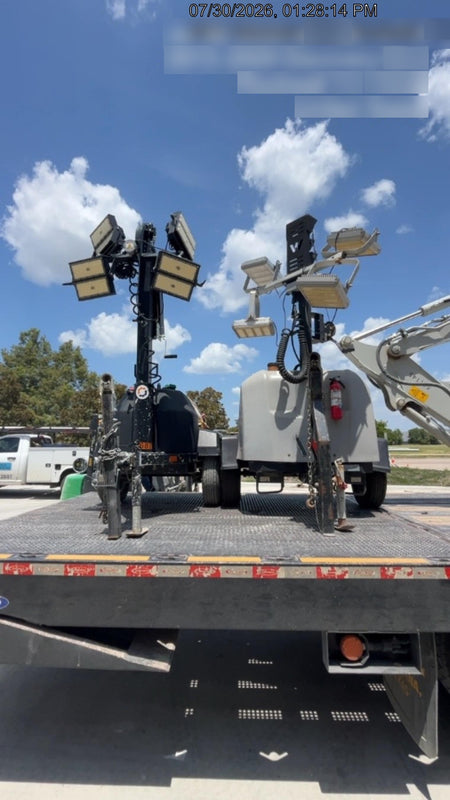 2022 Allmand NLV3GR (4) LED Light Fixture 350W, 23' Vertical Mast, 3kW Prime, Towable, ES Decals, T3