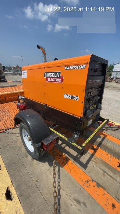 2021 Lincoln Electric Vantage 322 Vantage 322 Ready Pak 3 w/ Decals, ORANGE (includes trailer, cable rack, fender light kit) NO Telematics