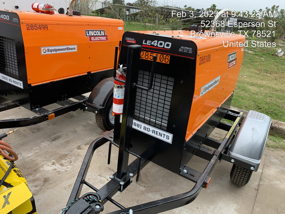 2022 Lincoln Electric LE400 Kubota V1505, Trlr, Cable Rack, Light Kit, ES Decals, T3