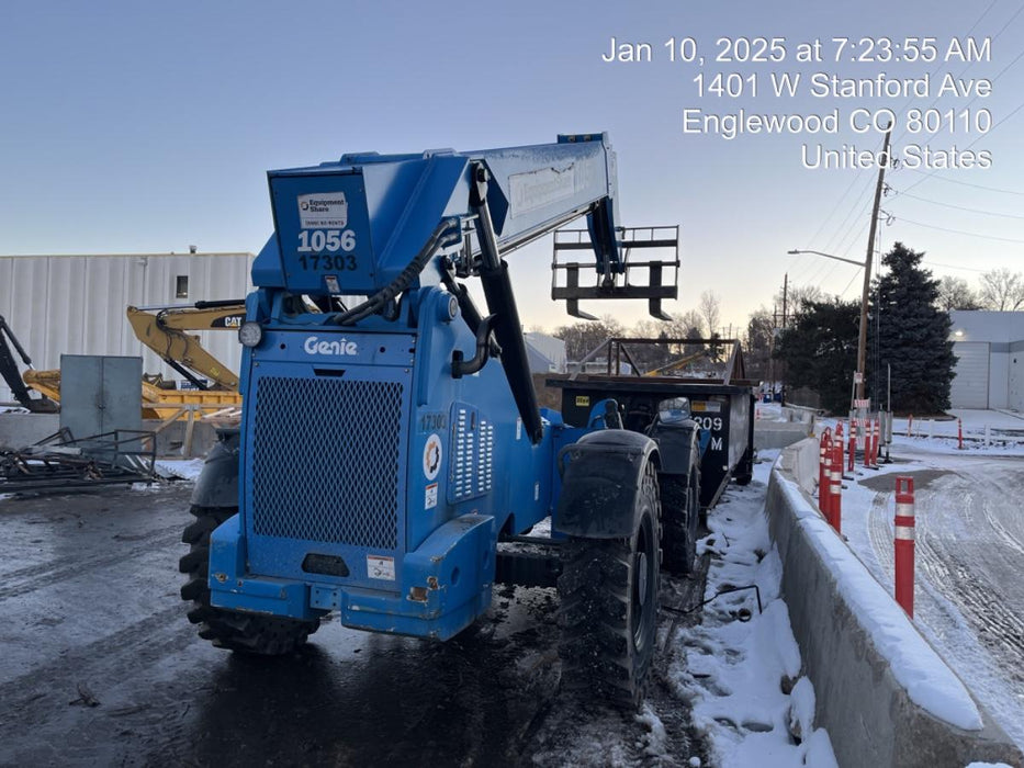 2018 Genie GTH-1056 Genie GTH-1056 w/Open ROPS, Solid Tires, Work Lights, 60" carriage/forks, cab mesh, beacon