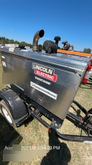2018 Lincoln Electric Vantage 435 Lincoln Vantage 435 Welder Ready-Pak 3 w/Trailer, Fender/Light Kit, and Cable Rack