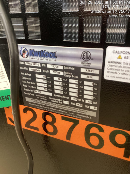 2023 KWIKOOL KPAC1411-2