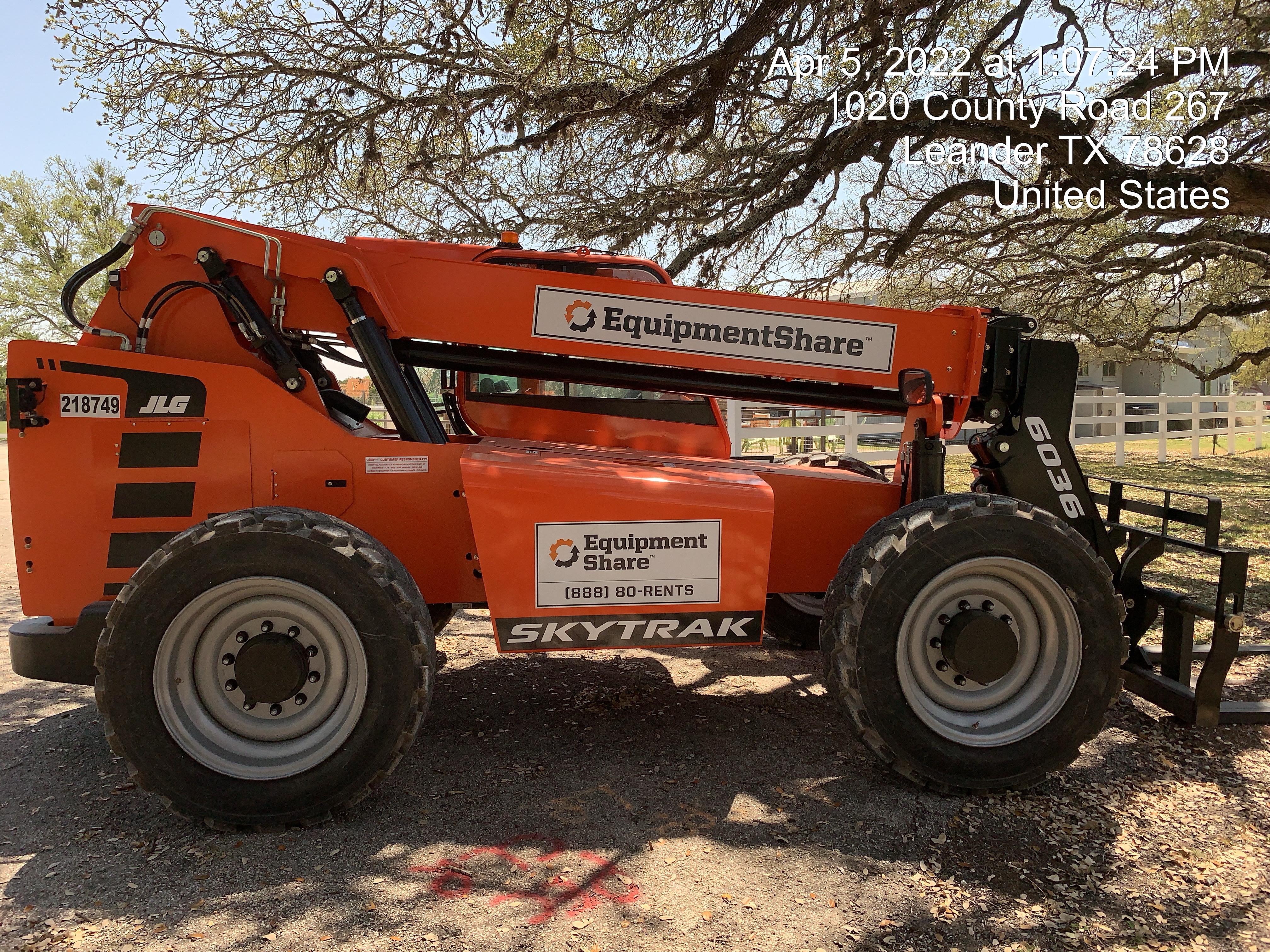 2022 Skytrak 6036 74Hp Dsl, Cab/Heat/Air, Duraforce FF Tires, LED WL