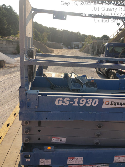 2019 Genie GS-1930 Fixed Rails with Chain Entry