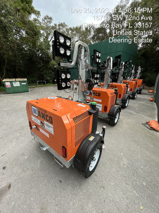 2023 Wanco WLTT-4MM4K Diesel, Deep Sea Controller, Shore Power Plug, Auto Start, (4) 350W LED Floodlights, 4kW Generator, 60 Gal Fuel Tank, 2" Ball, T3