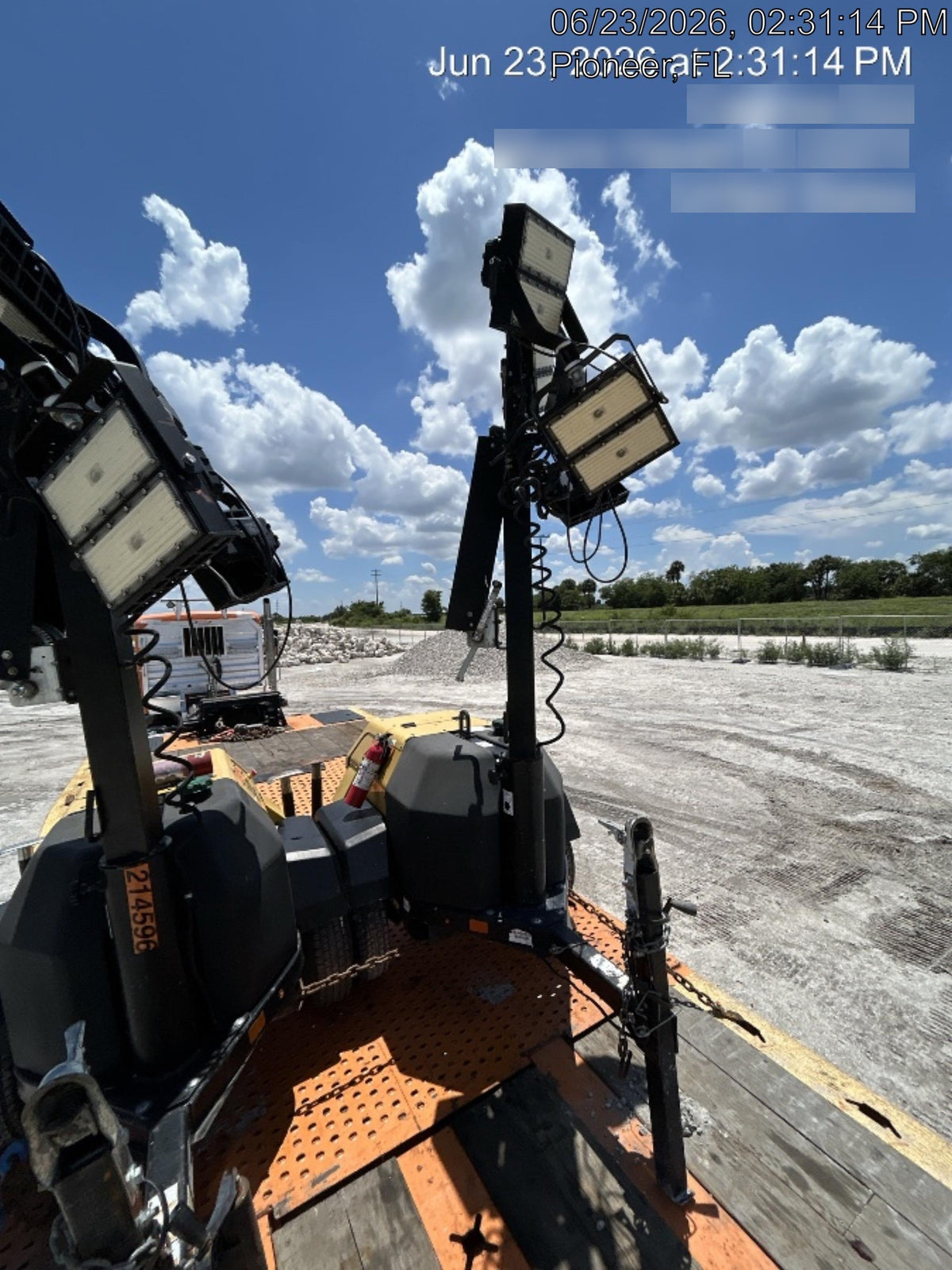 2022 Allmand NLV3GR (4) LED Light Fixture 350W, 23' Vertical Mast, 3kW Prime, Towable, Deep Sea L401, Leveling Jacks, Yanmar T4F 5.8hp