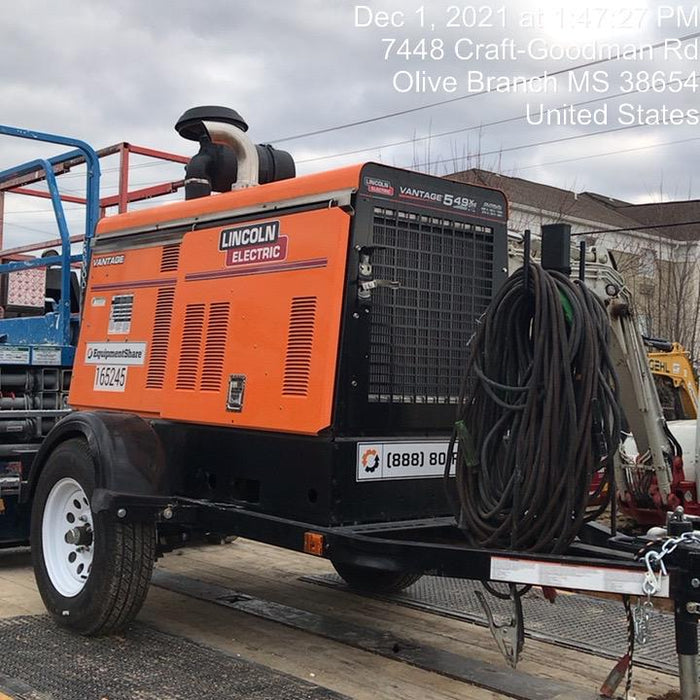 2021 Lincoln Electric Vantage 549X Ready Pak 3, ORANGE (includes trailer, cable rack, fender light kit)