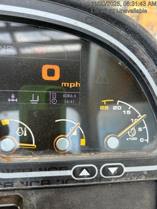 2018 JCB 510-56 JCB 510-56 Telehandler 74 HP w/CAB/HVAC, Beacon, Worklights, Aux Hydraulics, Solid Tires, 60" Carriage/Forks