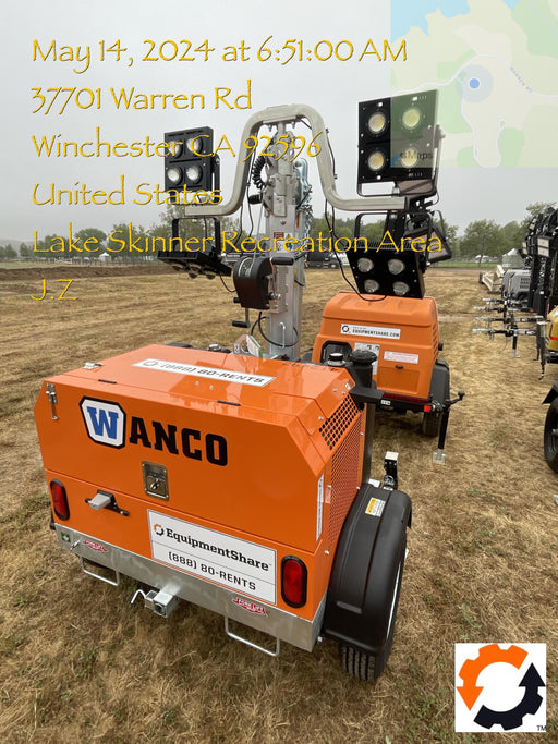 2024 Wanco WLTT-4MM4K Diesel, Deep Sea Controller, Shore Power Plug, Auto Start, (4) 350W LED Floodlights, 4kW Generator, 60 Gal Fuel Tank, 2" Ball, T3