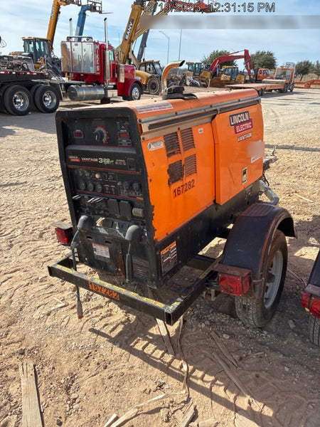 2021 Lincoln Electric Vantage 322 Vantage 322 Ready Pak 3 w/ Decals, ORANGE (includes trailer, cable rack, fender light kit) NO Telematics