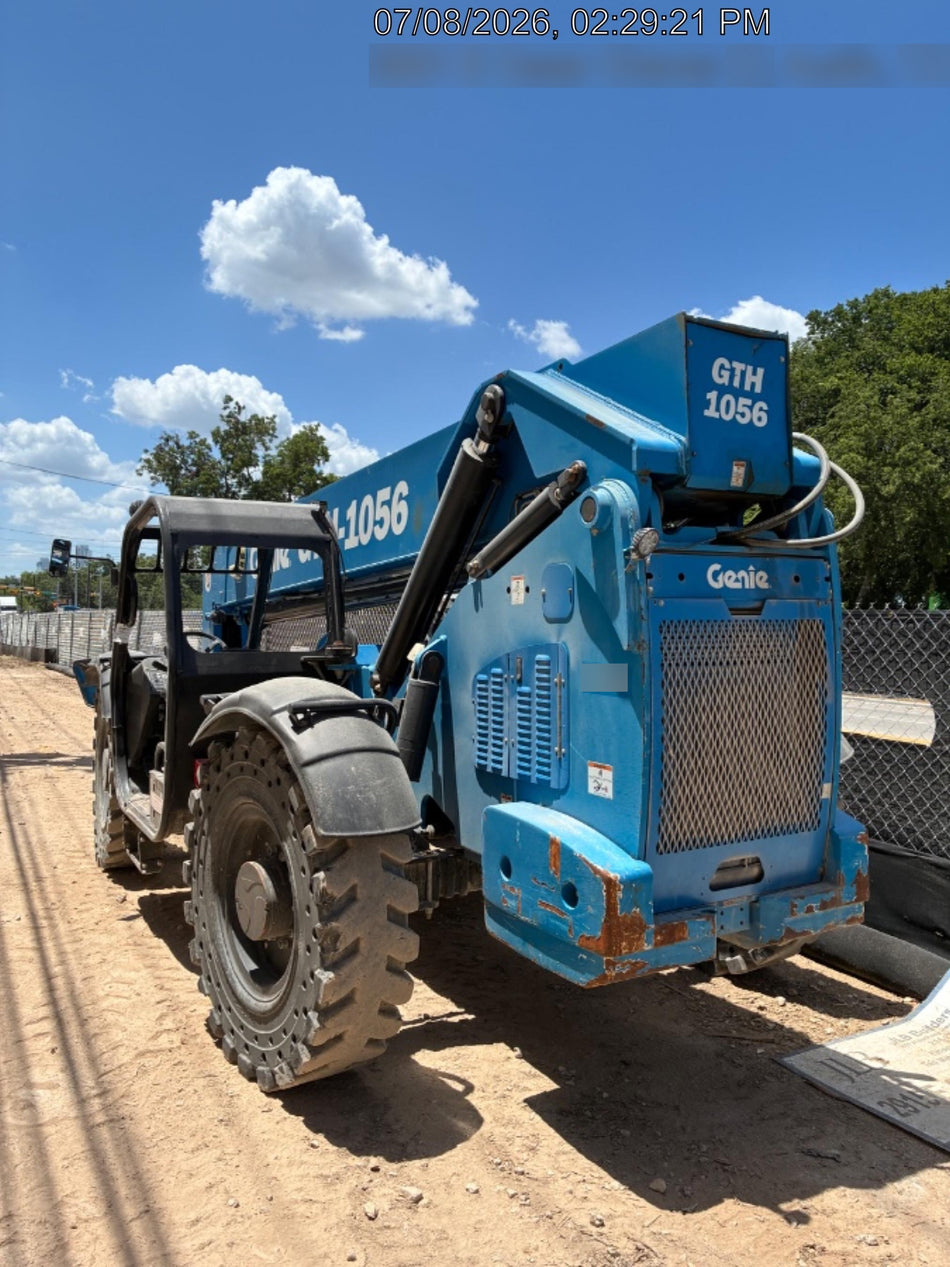 2018 Genie GTH-1056 Genie GTH-1056 w/ROPS, Work Lights, Solid Tires, RH Cab Mesh, Beacon, 60" Carriage and Forks